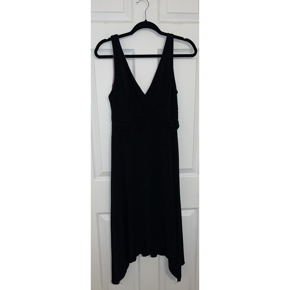 AGB Dress Size 8 Black Ruched Dress Fit & Flare Size 8